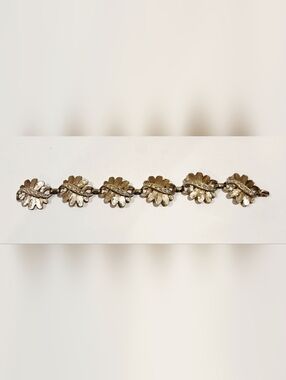 Vintage Sarah Coventry Goldtone  Floral Link Bracelet